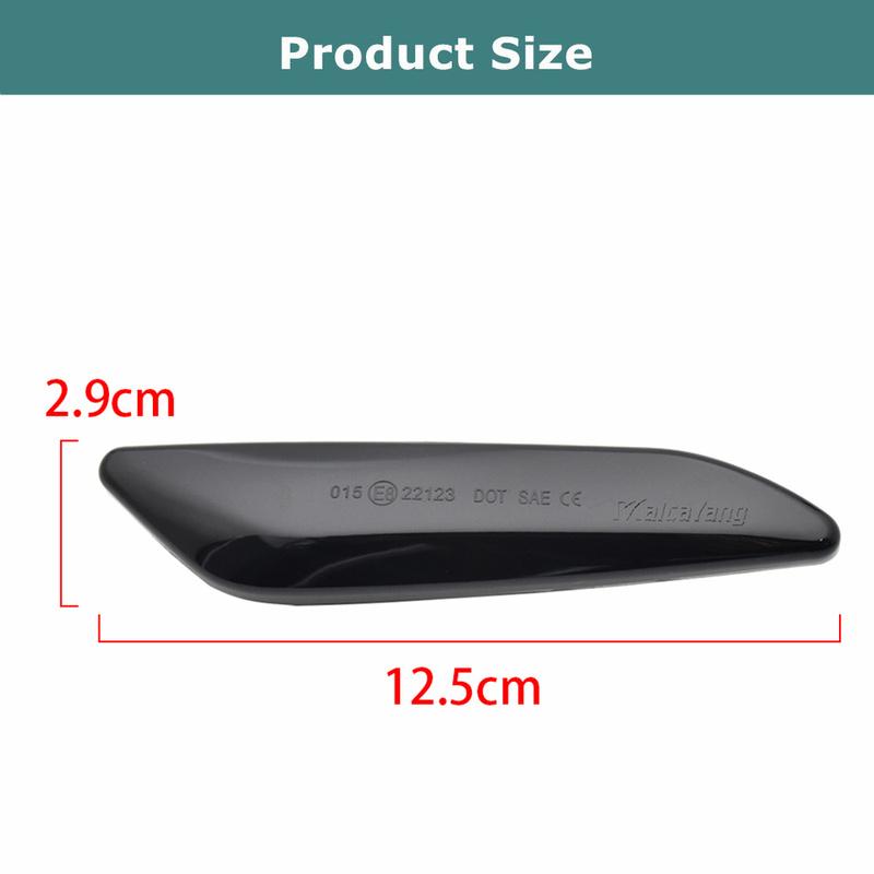 2x For Fiat Tipo Alfa Romeo 156 147 Chrysler Ypsilon III Lancia Delta Dynamic LED Side Marker Blinker Turn Signal Light 60686516