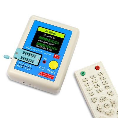LCRT7 Transistor Meter Capacitance Resistance Tester Transistor Meter for Diode Triode Capacitor Resistor Transistor LCR NPN PNP