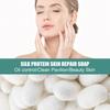 EELHOE Goat Milk Soap Natural Organic Silk Protein Soap Mites Acne Remove Tender White Handmade For Body Facial Deep Cleansing