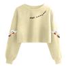 Women's Fashion Halloween Printed Navel-Exposed Long Sleeve Pullover Sweatshirt