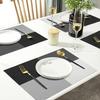 4/6pcs Set Table Mat Geometric PVC Placemat Kitchen Table Linens Pad Cup Coasters for Coffee Dining Table Napkins Home Decor