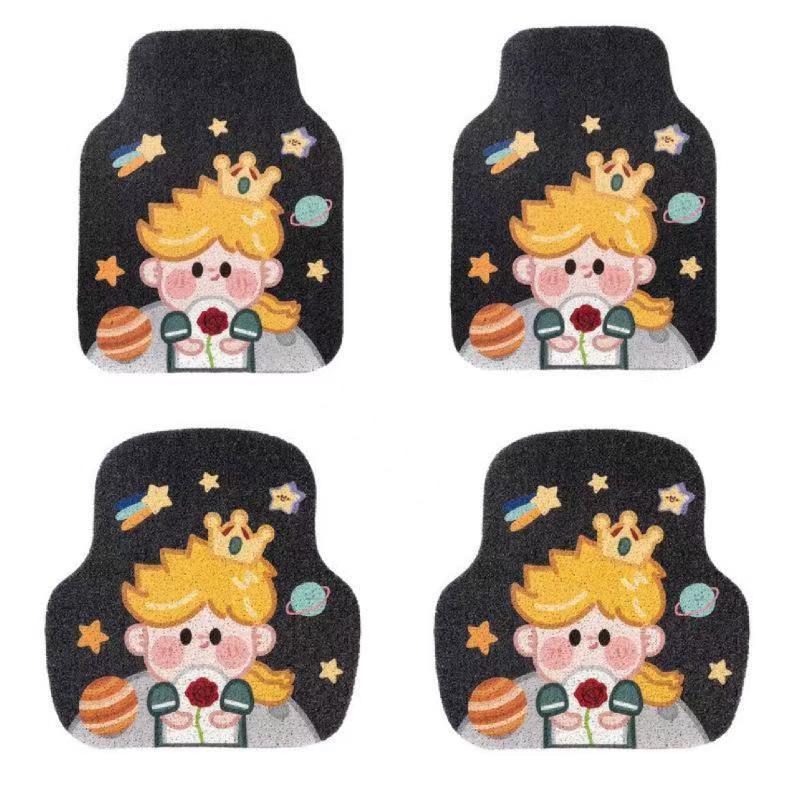 Universal Cartoon Car Interior Foot Mats - Scratch & Wear Resistant Set