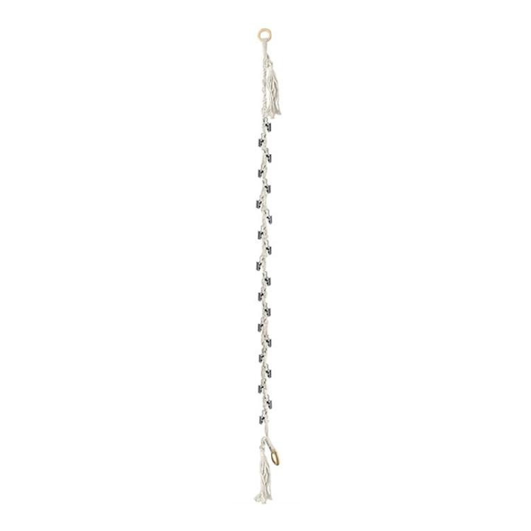 Safe Cotton Toy Storage Hanging Chain 2 Meters 20 Clips for Childrens Play Areas Quick Installation Washable Chain белый