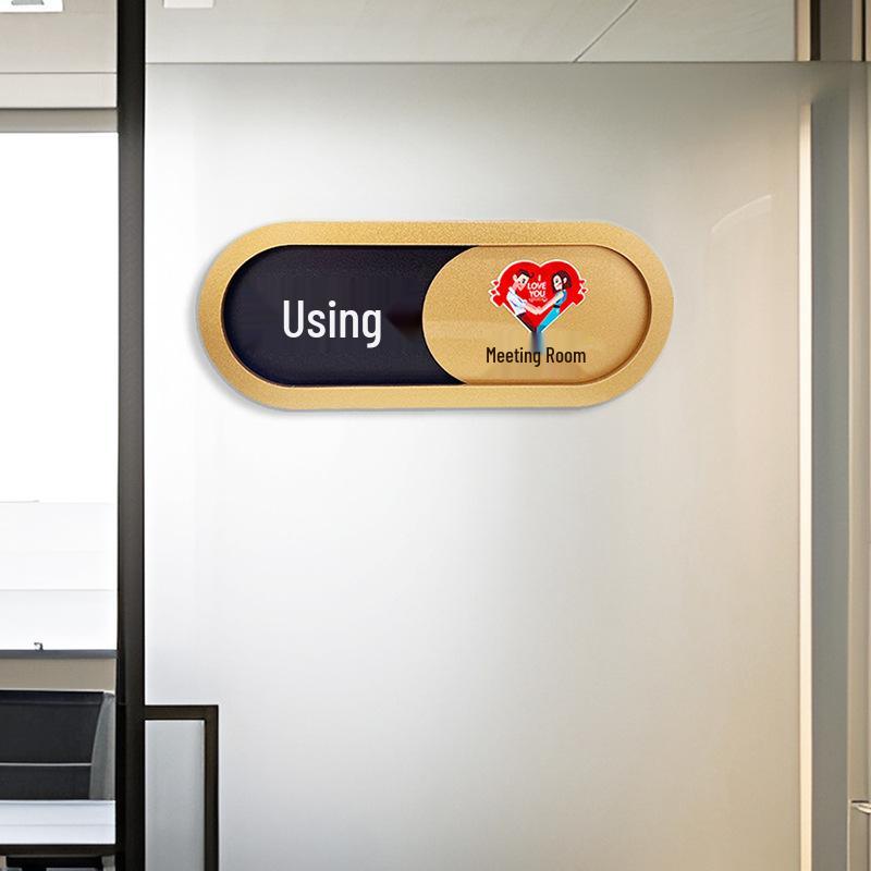 Acrylic Sliding Occupied/Vacant Toilet Door Sign with Magnetic Adhesive