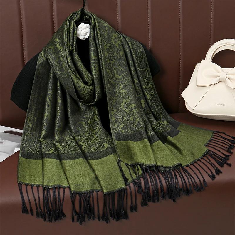 Scarf Women Luxury Fashion Thick Soft Lady Scarves Stole Shawl Muslim Hijab Wrap Headband Neckerchief Bandana
