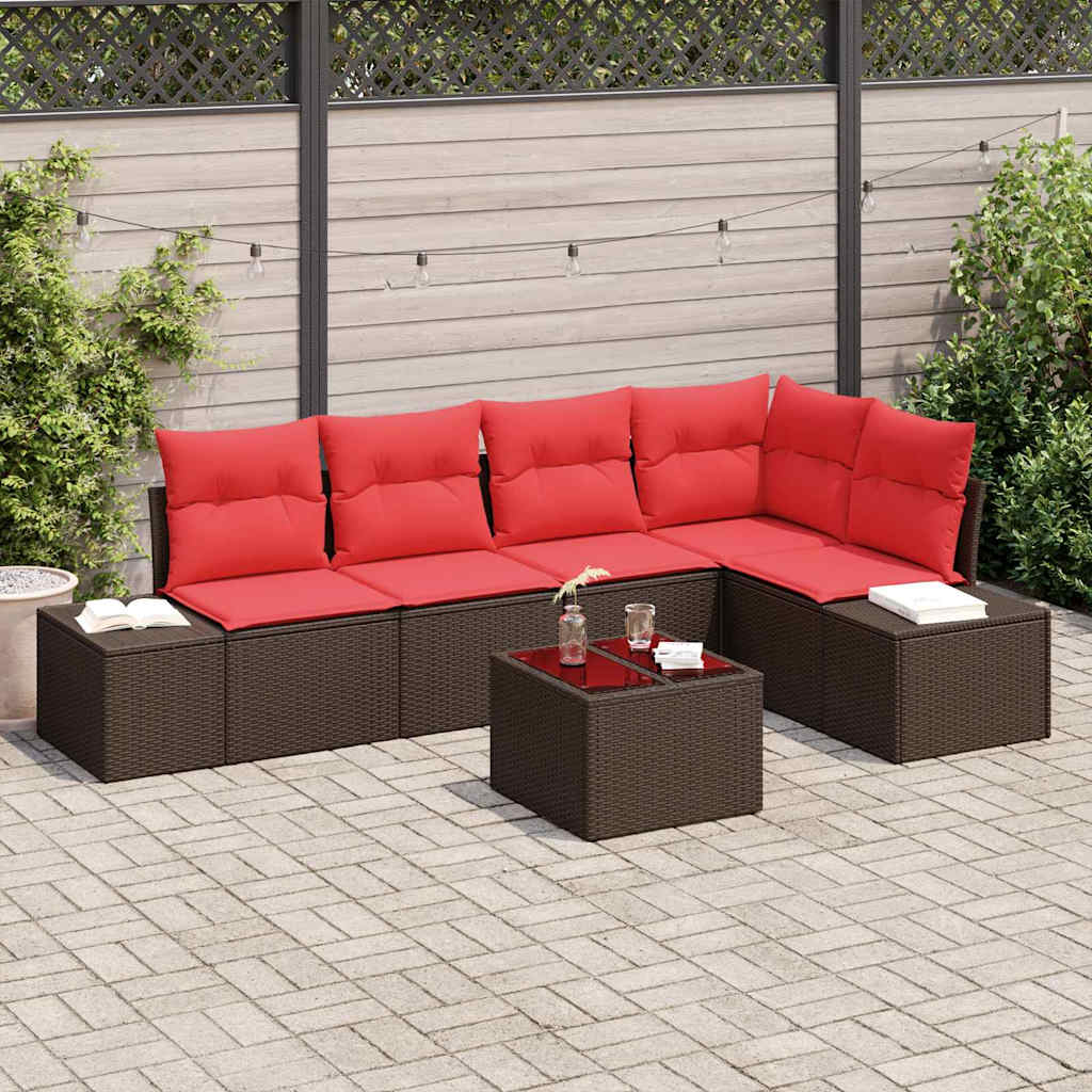 Modular Poly Rattan Garden Sofa Set With Storage And Foam Cushions For Outdoor Patio Terrace Lounging