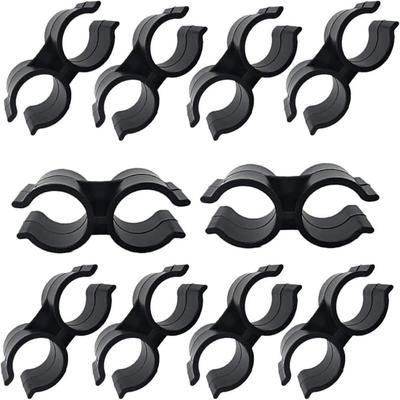 10Pcs Double-ended Twin Plastic Pipe Clamp H-shaped Tube Clips  Agricultural Irrigation