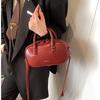 Genți de mână vintage roșii Poșetă Femei High Street Mâner Chic Piele Casual Genți Crossbody Femei Retro
