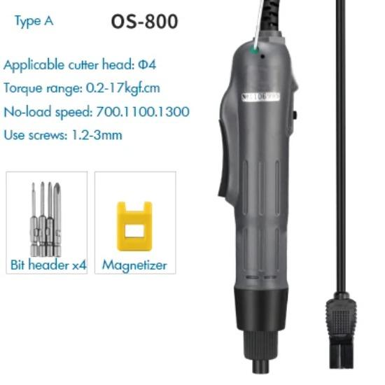 

Универсальная электрическая отвертка OS-801, 802, 803, динамометрическая, регулируемая скорость, отвертка с 4 битами, подходит для бит 4 мм/5 мм/6 мм