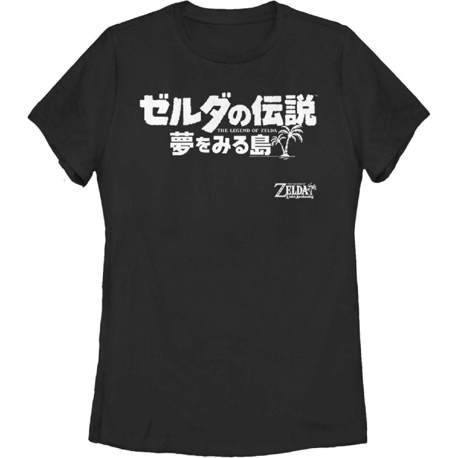 Fifth Sun Women s Nintendo Legend of Zelda Link s Awakening Kanji Character Logo T-Shirt S