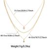 3 Fashionable and Simple Round Buckle Zircon Pendant Chains with Multi-layer Stacking Design for Women's Necklaces