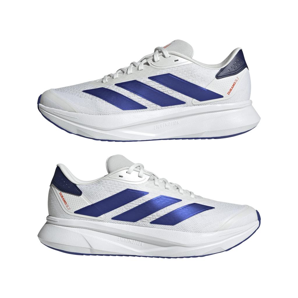 Chaussures de course Adidas Duramo SL2 Unisexe Bleues Taille Chaussures, Adulte, NKL69, Blanc/Bleu Lucid/Foncé (JS4395), 27.5cm