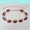 Elegant Female Metal Waist Chain With Gemstone Embellishments For Summer Fashion Accessory