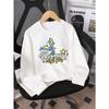Girls' Soft Crewneck Sweatshirt Mermaid Wish Star Print Design with Cute Creative Print, Casual All-Match for Fall Winter, Ideal Holiday Present