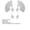 Women Fashion Dangle Earrings Ginkgo Leaf Fan Shape Earrings Vintage Boho Textured Dangle Earrings Jewelry Gifts for Her