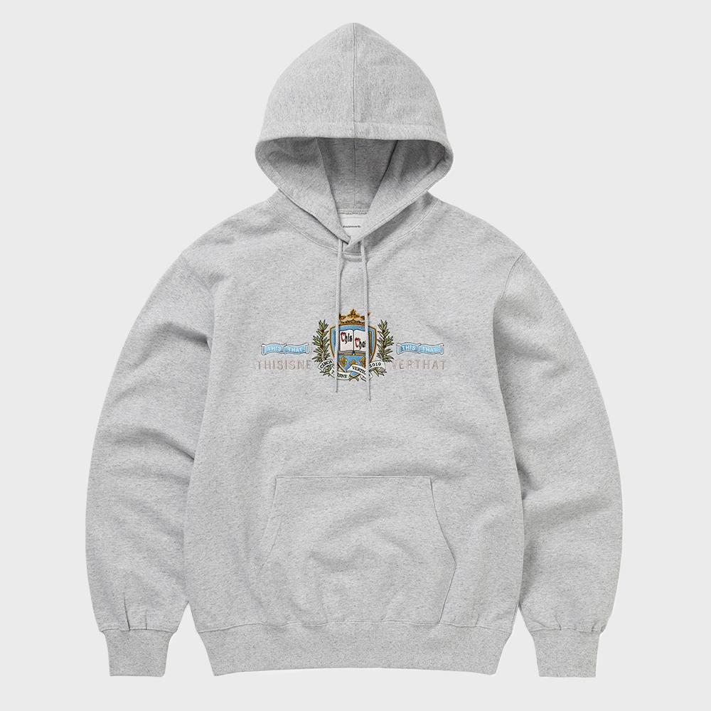 ThIs Is Never That Crest Hoodie Heather Grey S