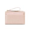 New PU Women's Purse Solid Color Fold Over Short Wallet Large Capacity with Zipper Design Card Bag