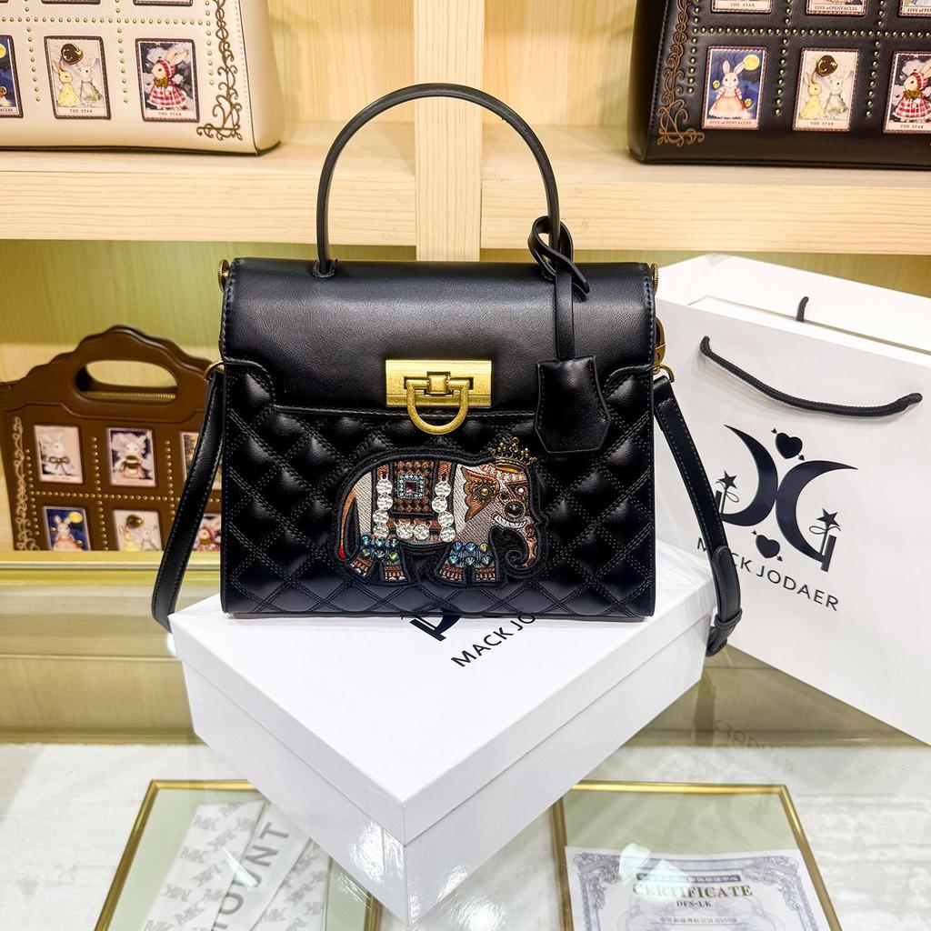 Luxurious Embroidered Elephant Tote Bag - 2026 Fashion, Large Capacity Handbag for Women