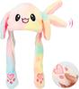 Animal Hat with Ears Moving Jumping Pop Up Beating Hat Plush Holiday Cosplay Dress Up Funny Gift for Kids