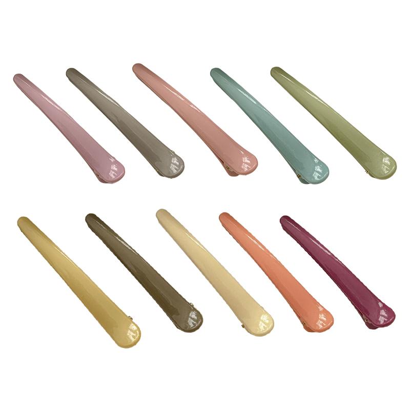 5Pcs Solid Color Duckbill Clip For Women Girls Sweet Colorful Fix Hairpin  Side Bangs Hair Clip Headwear Hair Accessories