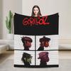 Music Band Gorillaz Punk Rock Warm Soft Blanket Travel Plush Throw Blanket Fluffy Bedroom Flannel Bedspread Sofa Bed Cover