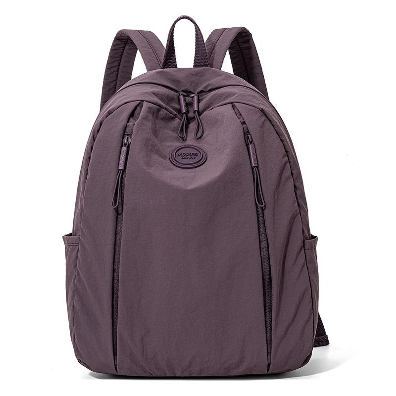Solid Color Large Capacity Backpack Women's Travel Backpack