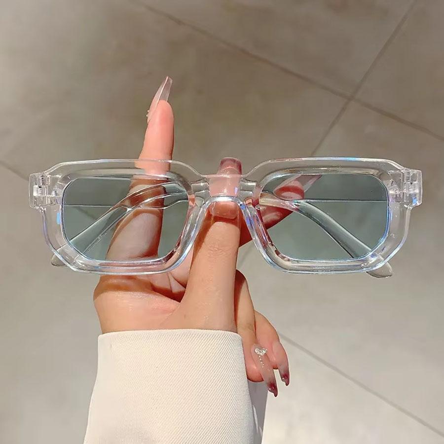 New Men Vintage Rectangle Frame Sunglasses Fashion Retro Sun Glasses Luxury Brand Design Glasses UV400 Eyewear Women Goggles