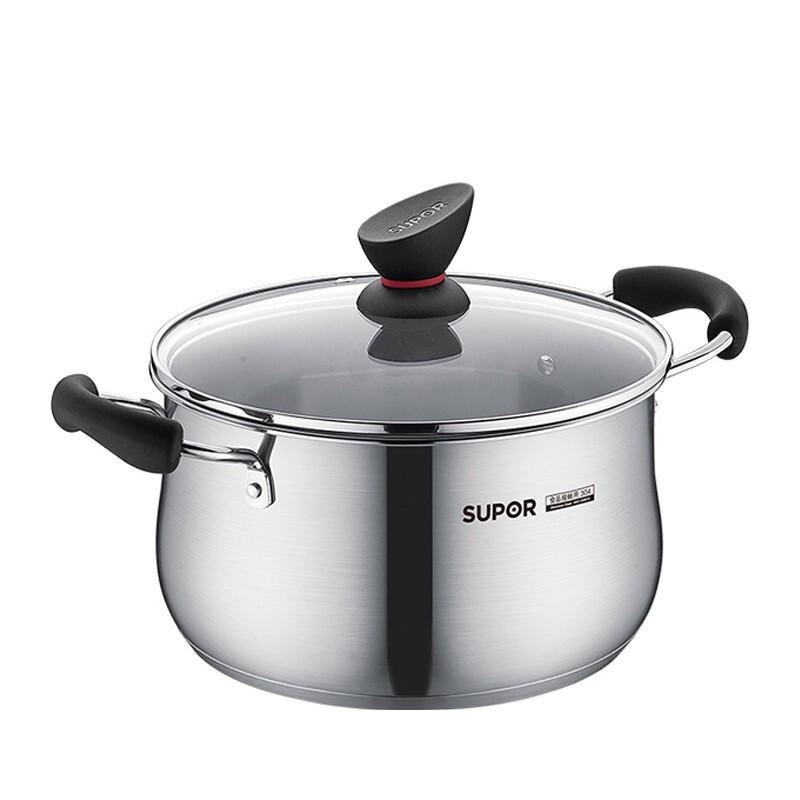 SUPOR Small Red Circle 20cm Stainless Steel Soup Pot