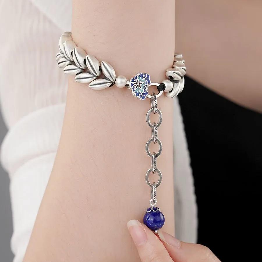 Wheat Ear Safety Bracelet Women's Retro Style New Barley Cheongsam Accessories Ins