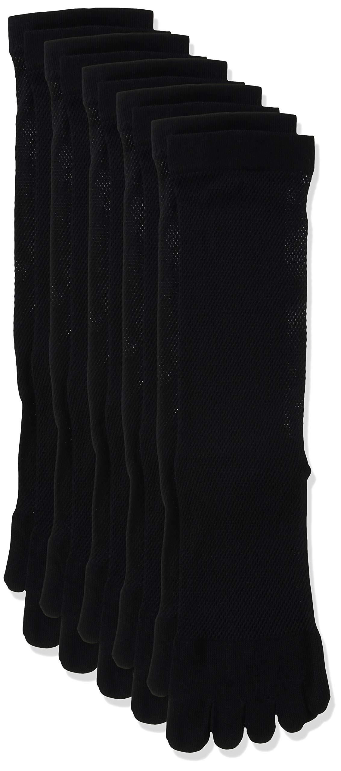 

Kanoko Knit Socks of Available in 3 Reinforced Toe and Sizes to Japanese Size [Kuchigomu Kaikaku] Five-Toe (Set 5) (Same Color) Sizes, Men s Black, чёрный