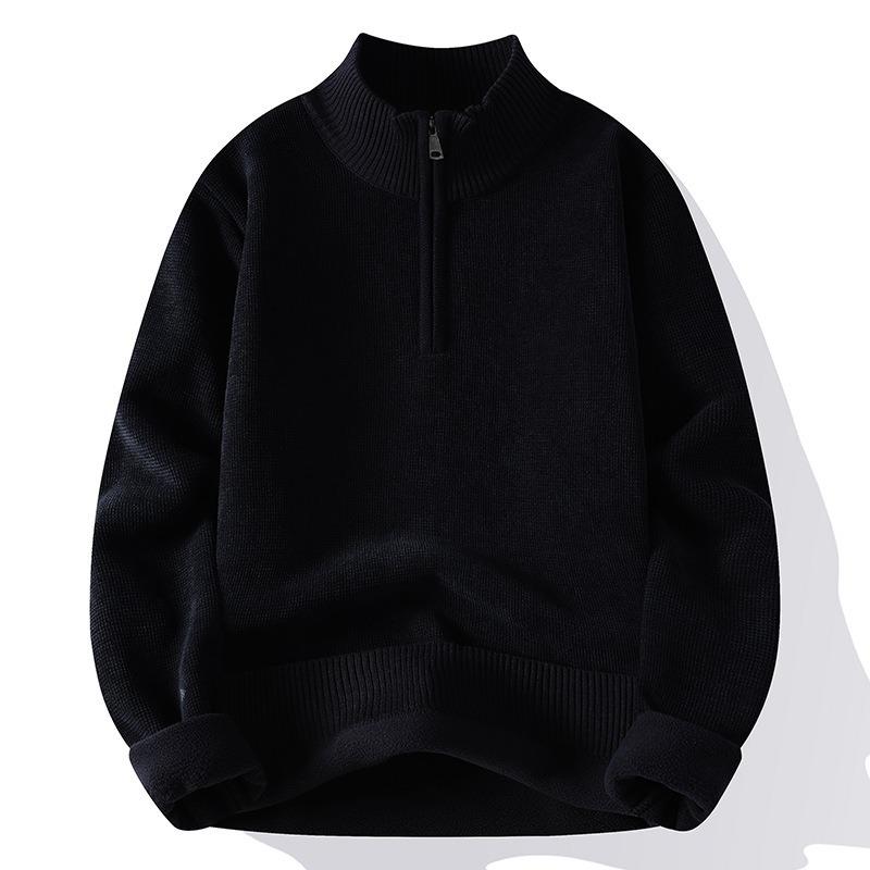 Men S Autumn Winter Fleece Thick Half Zip Pullover Sweatshirt