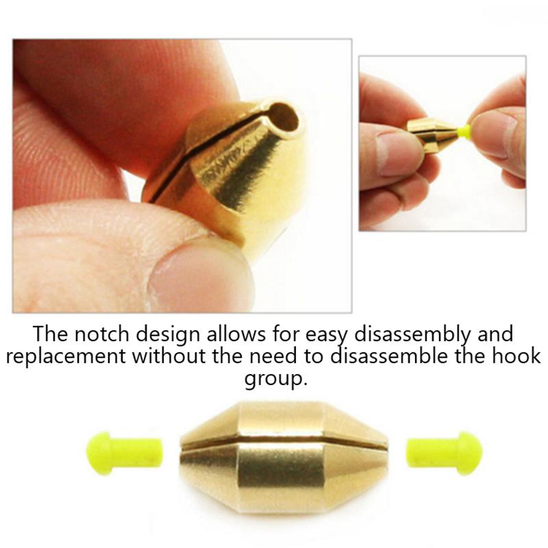 Outdoor Fishing Artificial Copper Sinker Small Lead 1g 2g 3g 4.5g 5.5g 7.5g 11g 14.5g 18g Sinker Weights Tackle Accessories