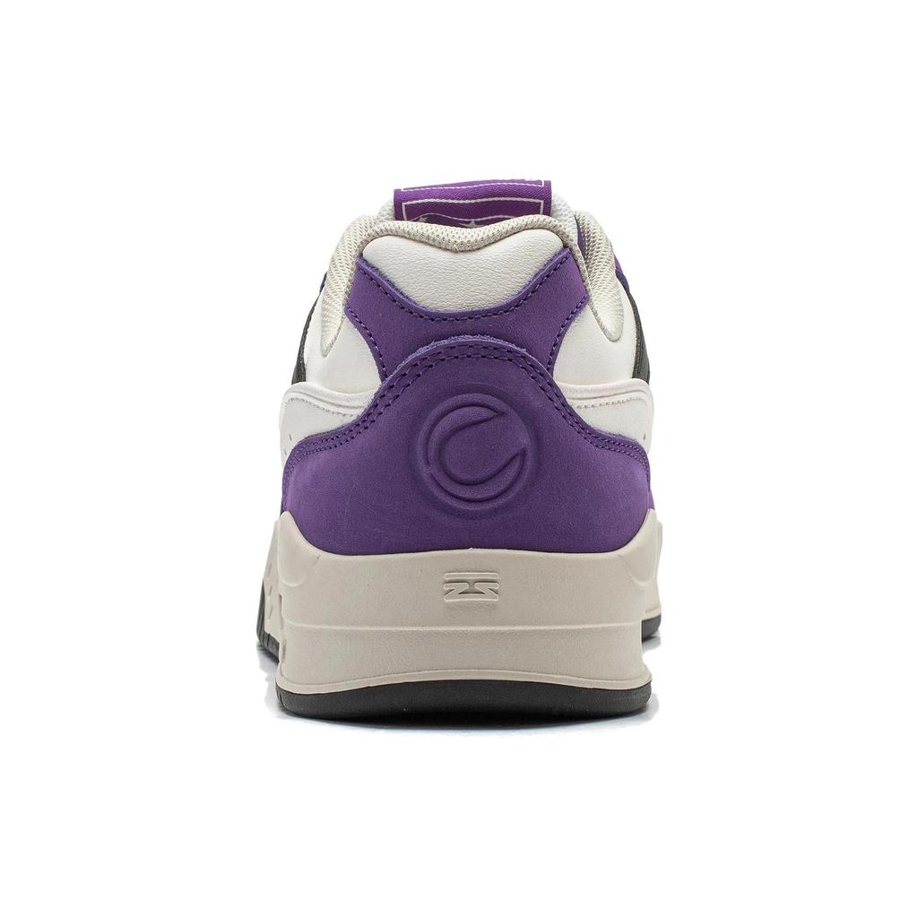 Li Ning Yuebai Cushioning Breathable Low top Skateboard Shoes Unisex White Purple AGCS427-13