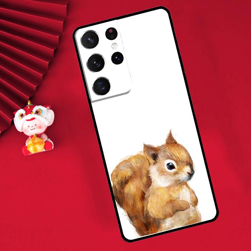 Cartoon Animal Squirrel Case For Samsung Galaxy S24 S26 Ultra S21 S22 S20 S23 S25 Ultra Plus S10 S25 FE Cover Funda