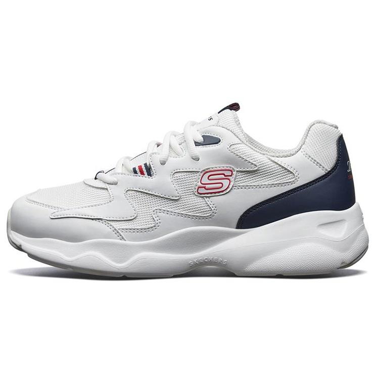 Skechers D Lites Airy Low-Top Running Shoes White/Black/Red Men s 999090-WBRD EU 42