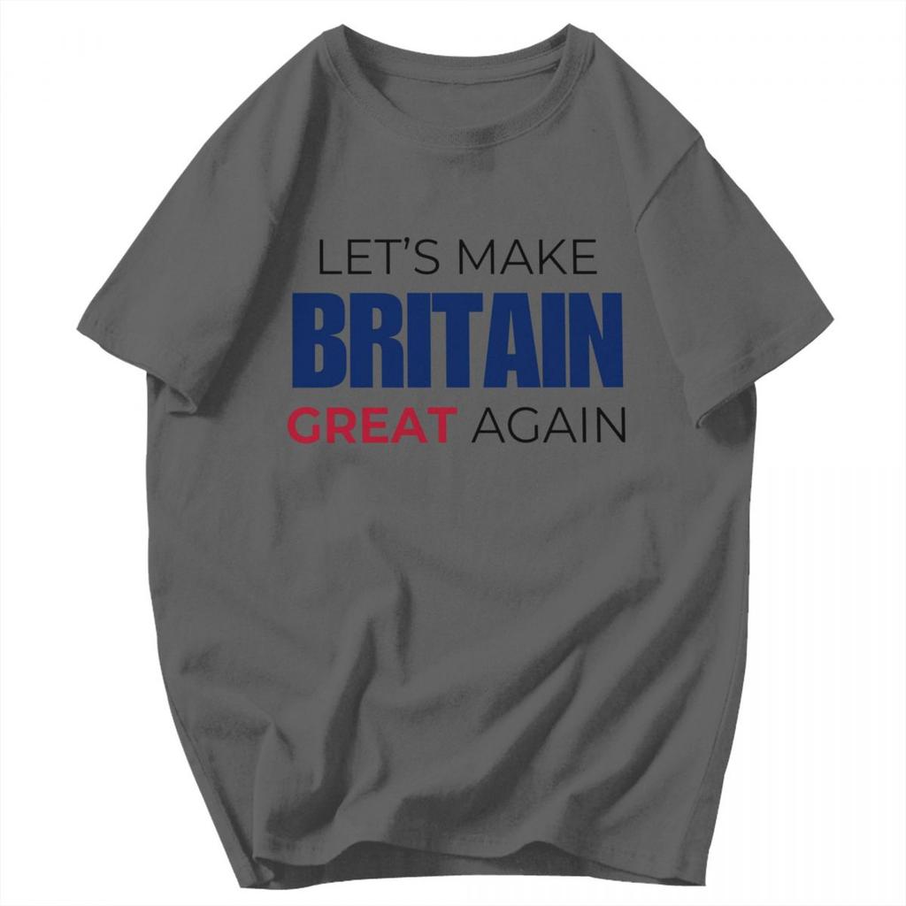 Men T Shirt Lets Make Britain GREAT Again UK Awesome Idea Y2K Graphic Short Sleeve Unisex Clothing T Shirts