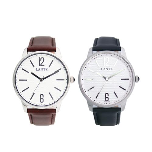 

[LANZZ] LANZZ Men s Leather Watch LA835 W/BK