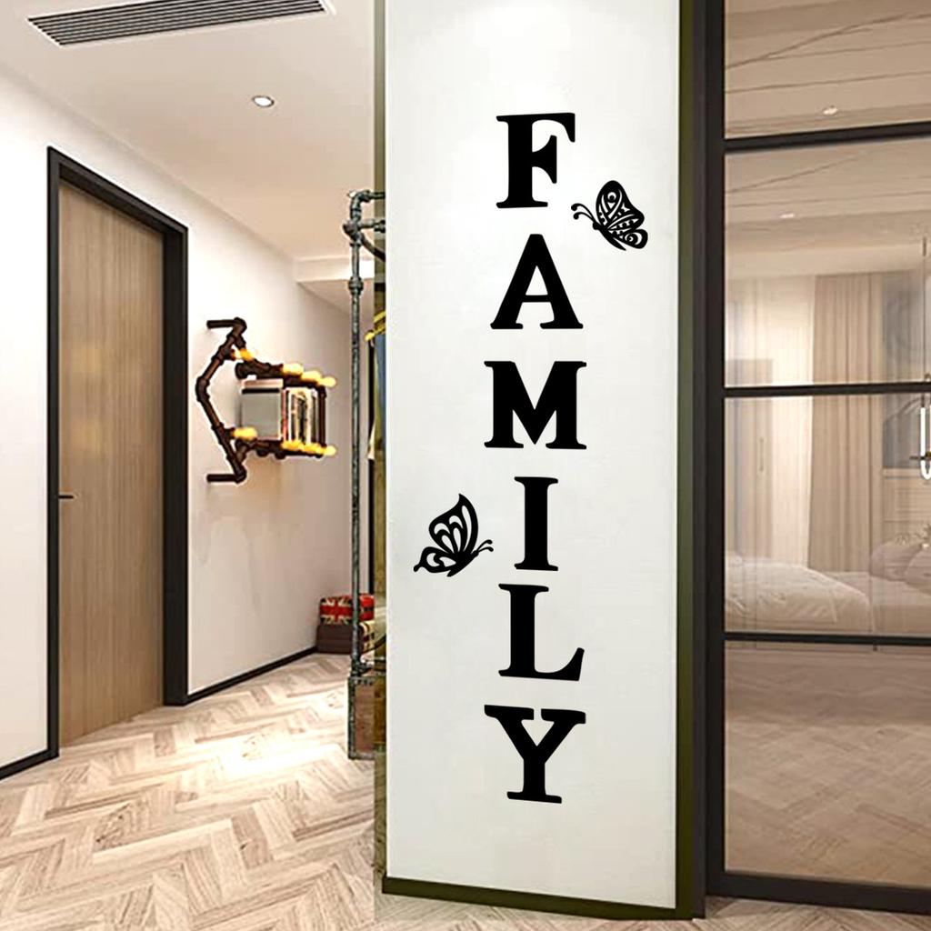 3D Mirror Wall Stickers English Letters Home Family Self-Adhesive DIY Acrylic Decals For Living Room Home Room Decoration