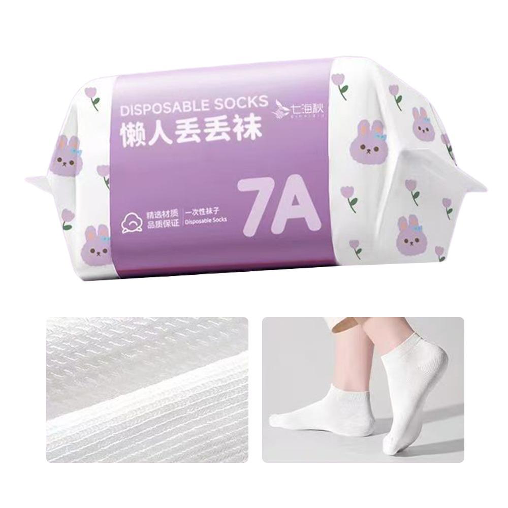 White Black Grey Disposable Socks 35-43 Travel Supplies Socks Portable Disposable Stocking  Unisex