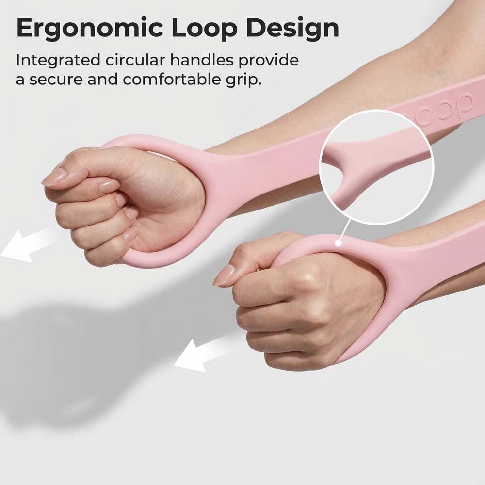 Bande Elastiche a 8 per Uomini Donne, Corda Elastica a Forma di 8 in Silicone da 20LB con Manici Antiscivolo, Attrezzatura Portatile per Palestra in Casa