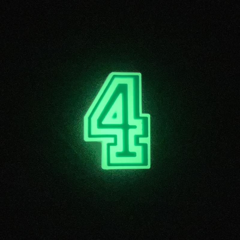 New Glow Letter Shoes Charms for Clog Sandals Shoe Charm Decoration 0-6 Number Alphabet ABC-Z Letter DIY Shoes Pins for Men Wome