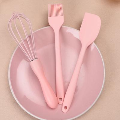 3 Teile/satz Silikon Backen Set Kuchen Creme Spachtel Schaber Küche Haushalt Ei Schneebesen Grill Öl Pinsel Gadget Küche Liefert