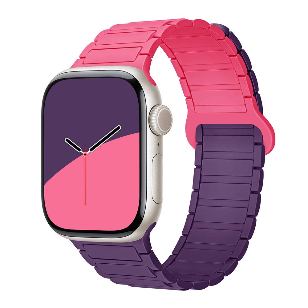 Magnetic Silicone Strap for Apple Watch Band Ultra 2/3 49mm 44mm 40mm 42mm 46mm 41mm 45mm Bracelet IWatch Series 11 10 9 8 7 6 SE 5 4 Correa
