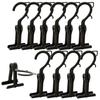 Oritani Professional Skirt Hanger with Plastic Skirt Clips, NEO Clips, Black, 10 Pieces, Made In Japan, Clamps, Storage, Space-Saving