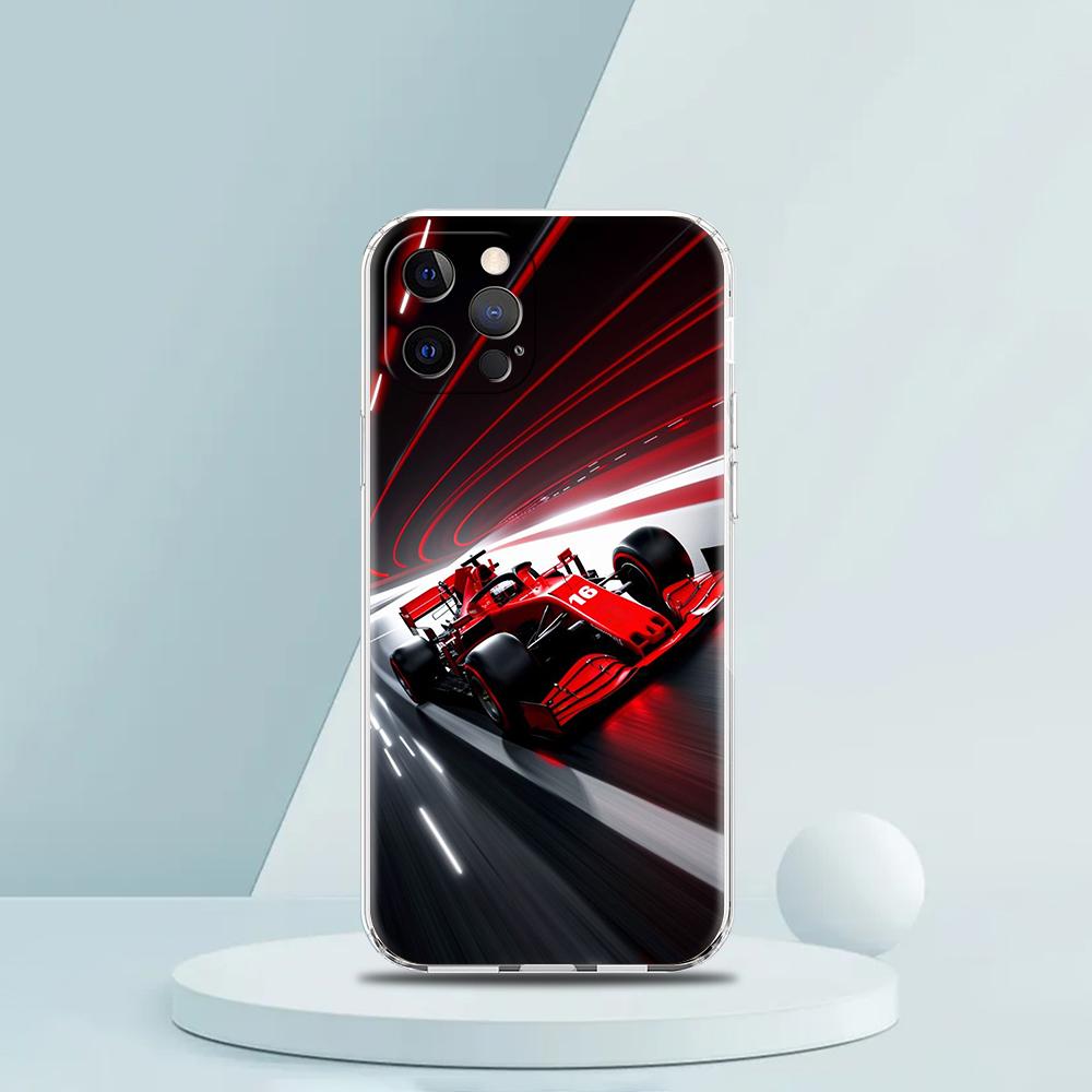 Soft TPU Transparent Phone Case Cover for iPhone 16 15 14 13 12 11 Pro Max XR 8 7 Plus XR Shell Nurburgring F1 Circuit Pattern