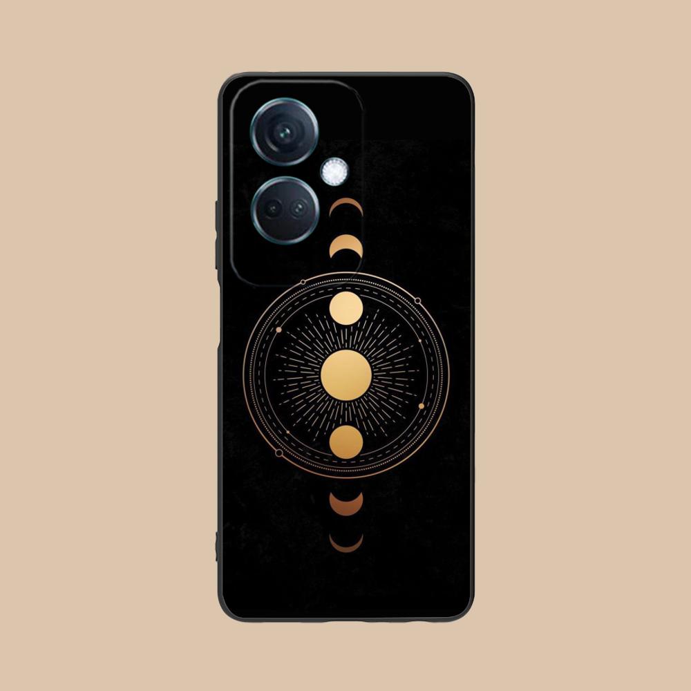 Sun Moon Mobile Cell Phone Case for OPPO Reno 14 13 12 11 10 9 8 7 6 5 F T Pro 5G Colorful Printing Cover Luxury Pretty Cover