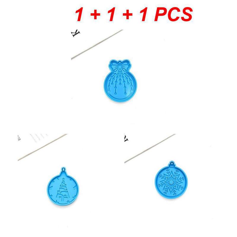 2/3/4PCS Glue Mold Christmas Flexible Need Heat Resistant Essential Baking Utensils Christmas Mold Round Manual Decorate