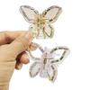 Frosted Glitter Crystal Butterfly Hair Clips - Transparent & Colorful