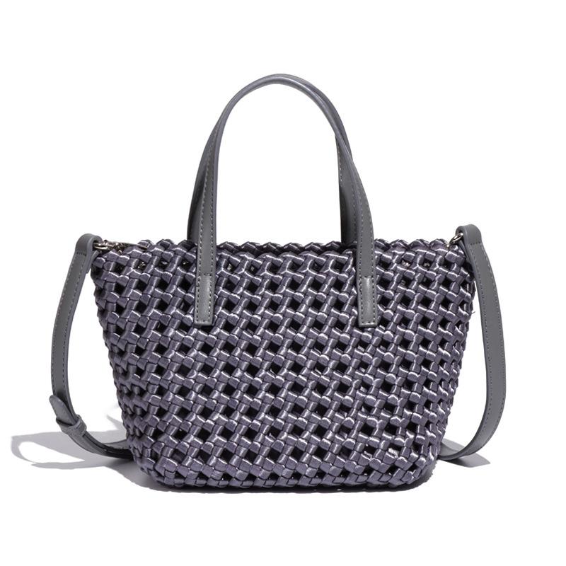 Trendy Single-shoulder Crossbody Bag, Windmill Knot Hand-woven Bag, Fashionable and Casual Vegetable Basket Handbag