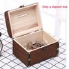 Lockable Wooden Piggy Bank: Retro Carved Money Box & Children's Toy